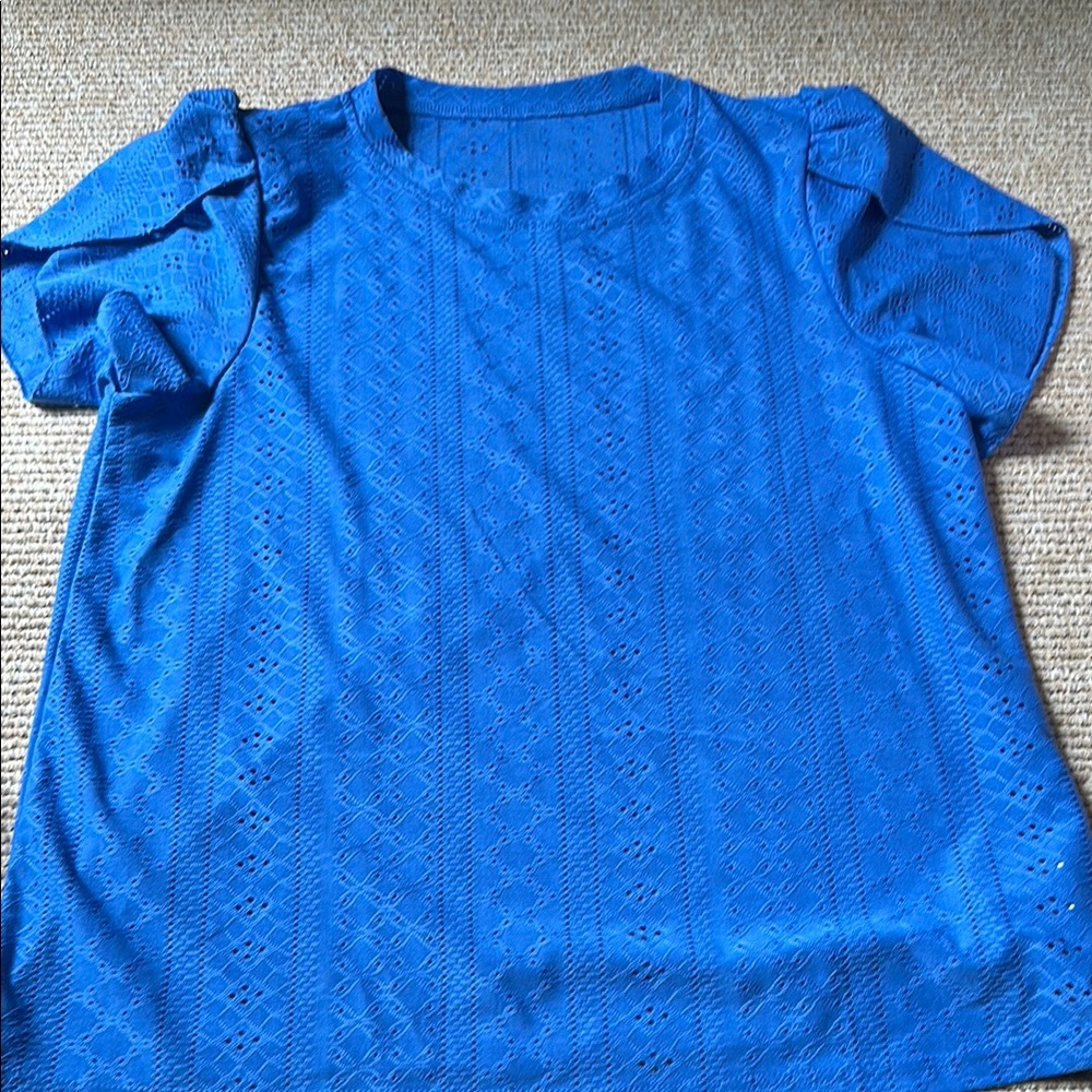 NWOT Amazon Women's size large Blue dressy top - Picture 7 of 7
